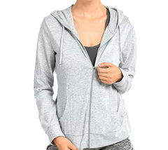 TEX Fleece Pull up Hoodie-light grey