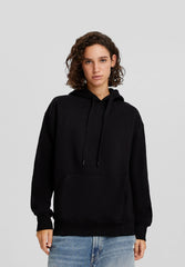 BERSHKA Hood-Fleece (Black)