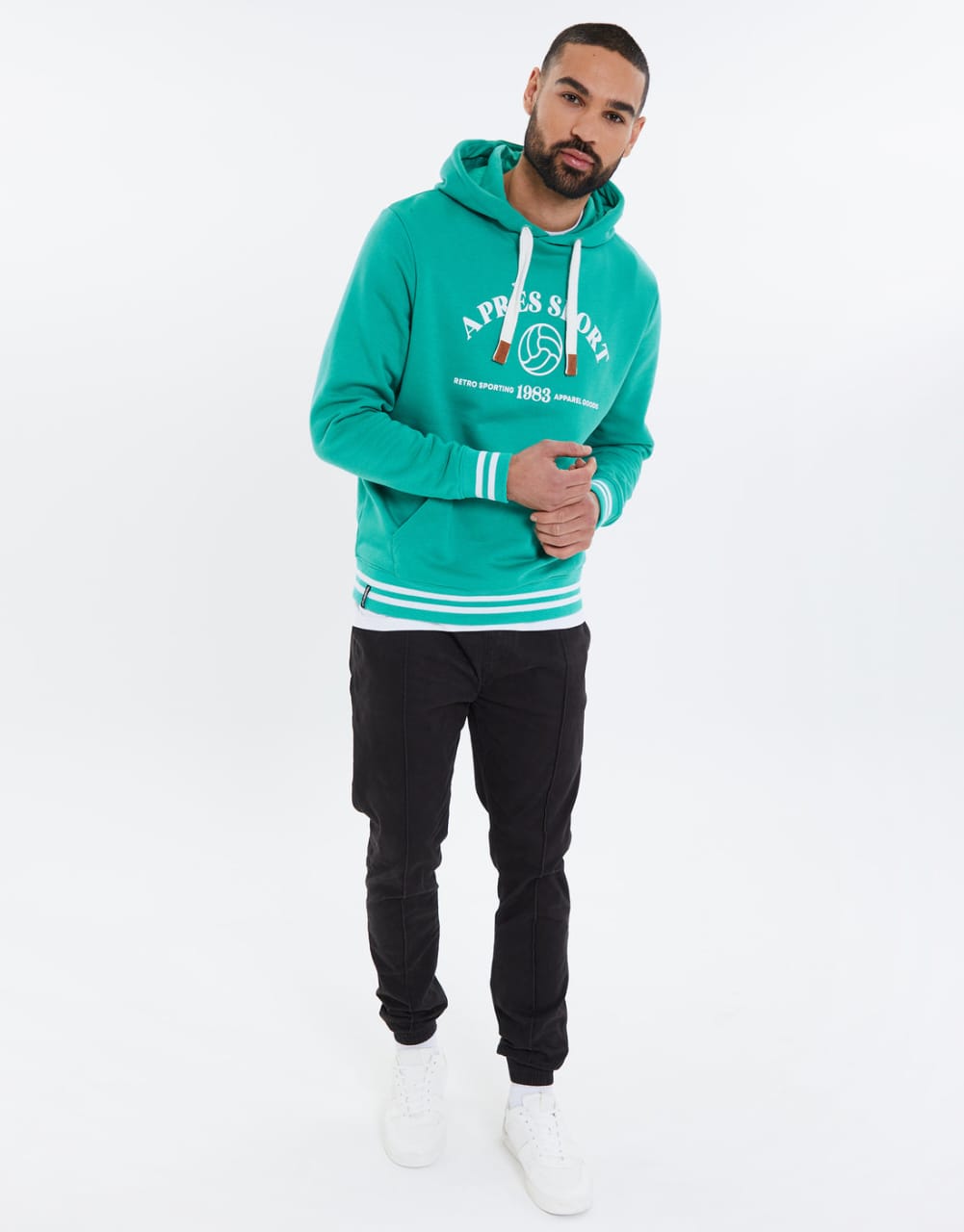 Threadbare fleece hoodie-green