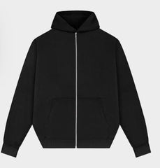 BoohooMan fleece zipper- black