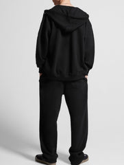 BoohooMan fleece zipper- black