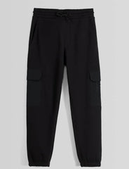 TEX plush jogger trousers with seams and pocket