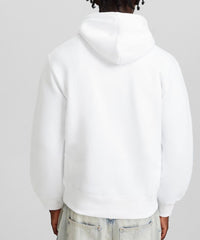 Bershka Fleece Hoodie-White