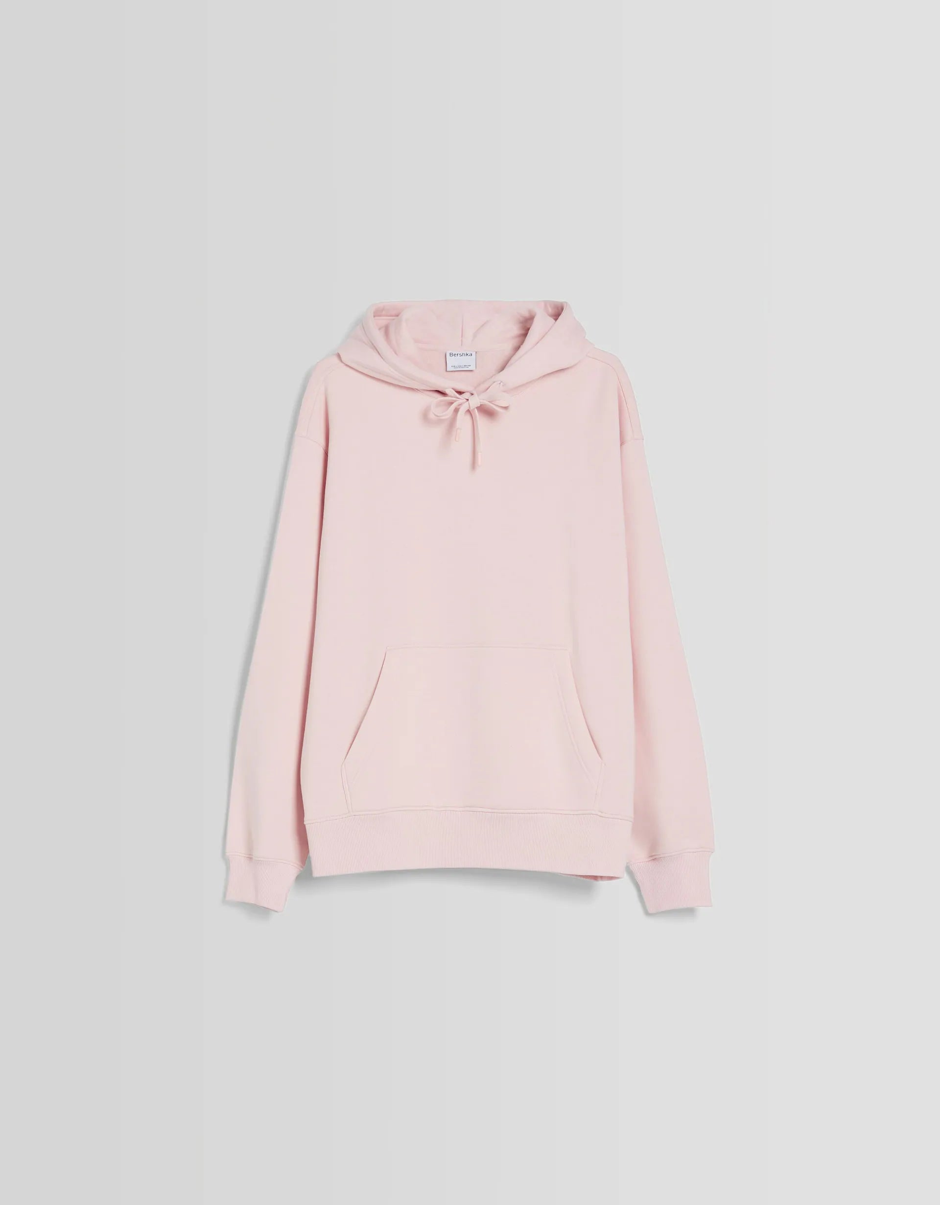 BERSHKA fleece hoodie(light pink)