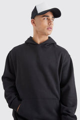 BERSHKA Hood-Fleece (Black)